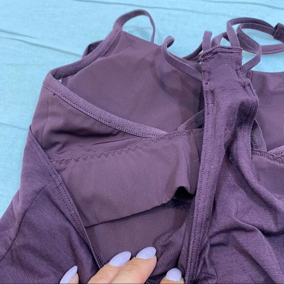 Athleta‎ Burgundy Tank With Attached Sport Bra XS - Picture 12 of 14
